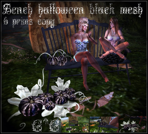 G^G  Bench halloween black mesh