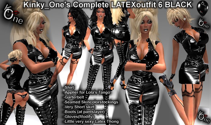 KinkyOne's  Complete LATEXOUTFIT 6 BLACK