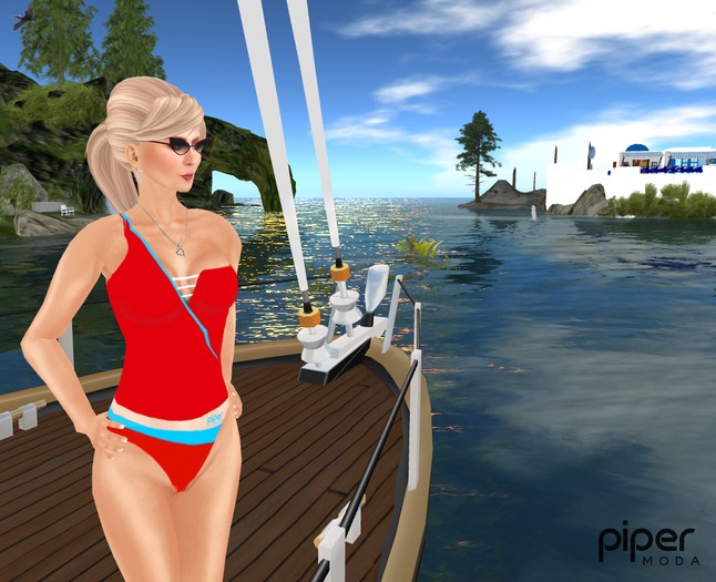 Piper Moda 'Portofino Red' swimsuit