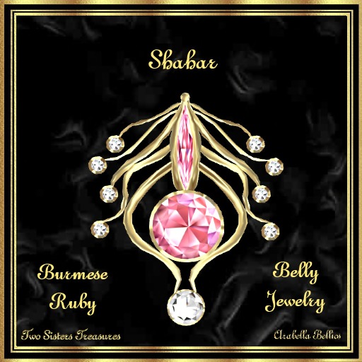 TST - TRILLION'S PEACH AQUAMARINE BELLY JEWELRY YG