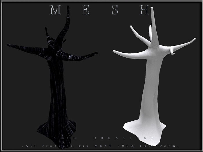 T-3D Creations [ Tombstone Tree ] MESH - Full Perm
