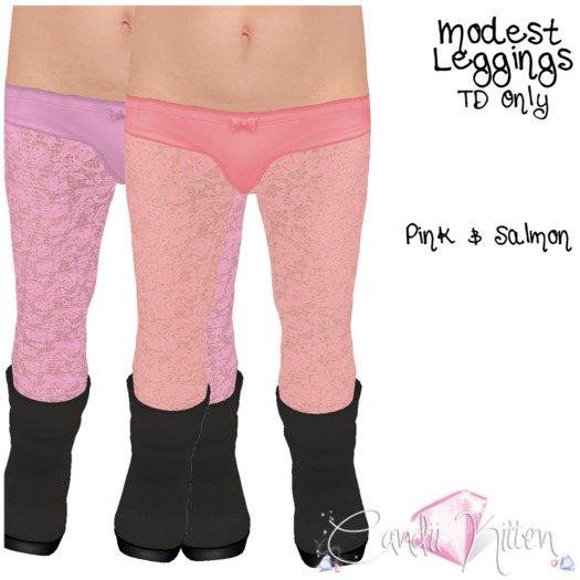 {C*K} Modest Leggings Pink & Salmon