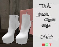 D.A. Boots Chanel White
