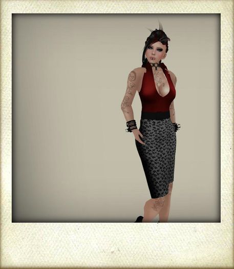 PunkD Red Hot Pencil Dress 
