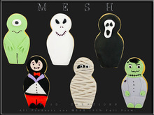 T-3D Creations [ Halloween Cookie Monsters ] MICRO MESH - Full Perm -
