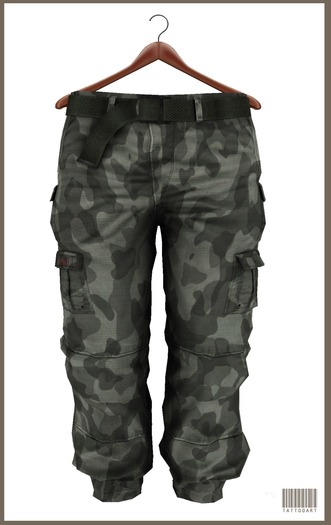 ::TATTOOART:: CARGO PANTS GREEN CAMO