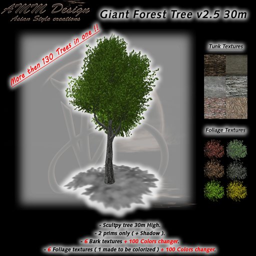 *AMM Design Landscaping / Plant  Giant Forest Tree V2.5 Texture & Color Changer 30 m ( Copy )