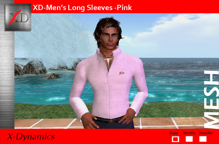 XD Long Sleeves Shirt Pink Stripped