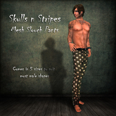 {REVERIE} Mesh Slouch Pants - Skulls n Stripes