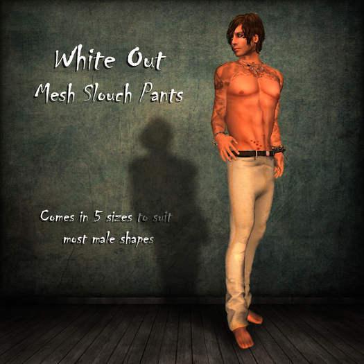 {REVERIE} Mesh Slouch Pants - White Out