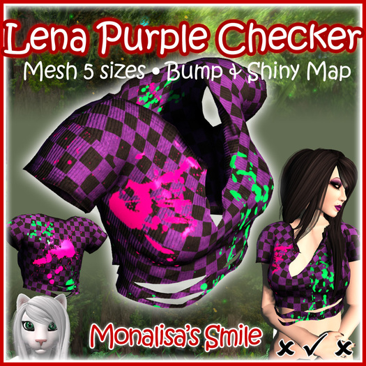 :: Monalisa's Smile :: Lena Top Purple Checker