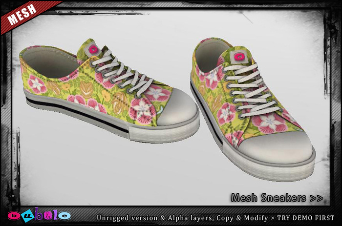 [ bubble ] Mesh Sneakers - Flower