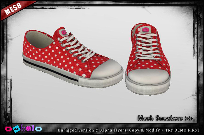 [ bubble ] Mesh Sneakers - Red Dots
