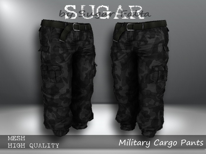 SUGAR Military Cargos GREY CAMO Boxed