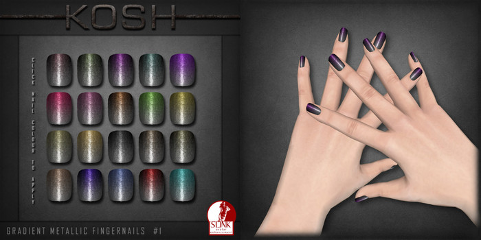 KOSH - Slink Applier GRADIENT METALLIC TOENAILS #1