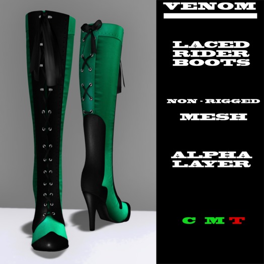 ..::VENOM::.. MESH LACED RIDER BOOTS