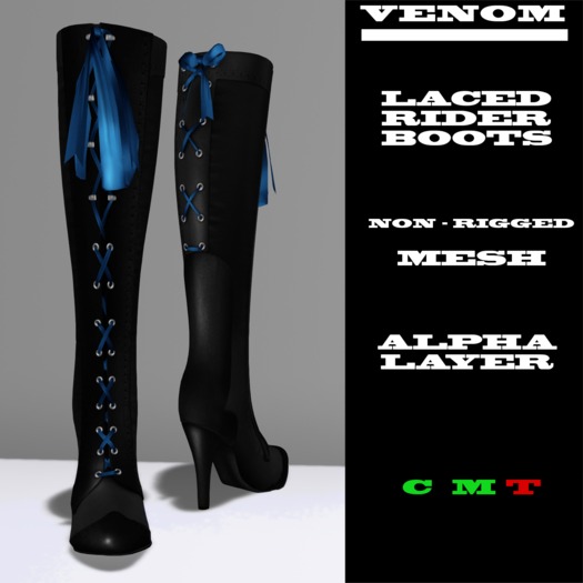 ..::VENOM::.. MESH LACED RIDER BOOTS