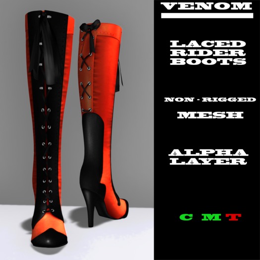 ..::VENOM::.. MESH LACED RIDER BOOTS