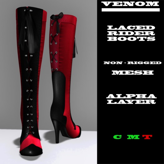 ..::VENOM::.. MESH LACED RIDER BOOTS
