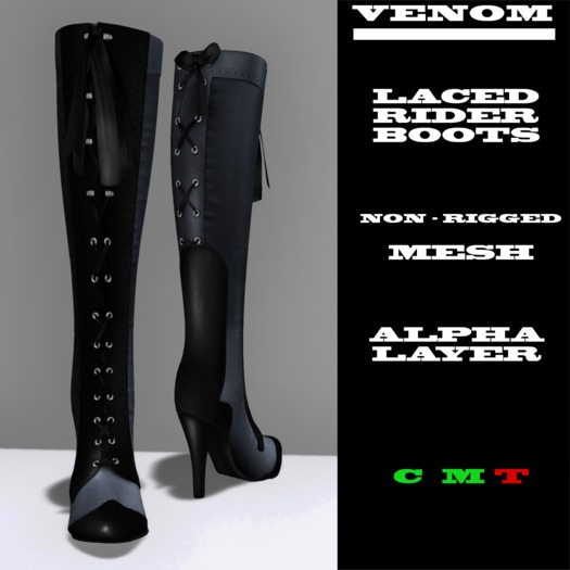 ..::VENOM::.. MESH LACED RIDER BOOTS