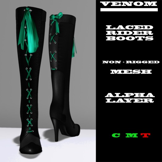 ..::VENOM::.. MESH LACED RIDER BOOTS