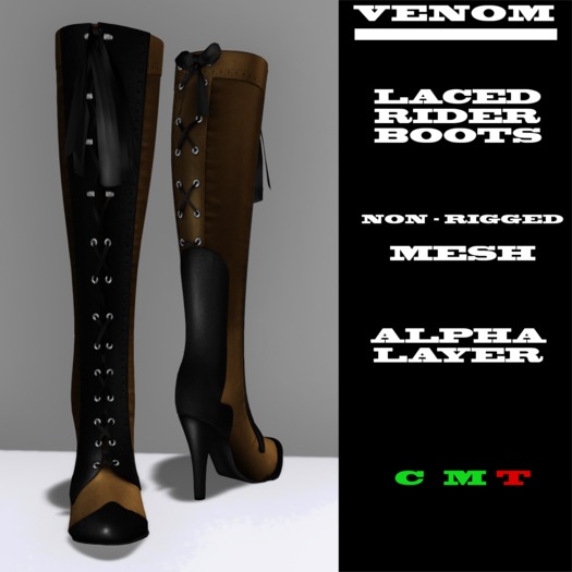 ..::VENOM::.. MESH LACED RIDER BOOTS