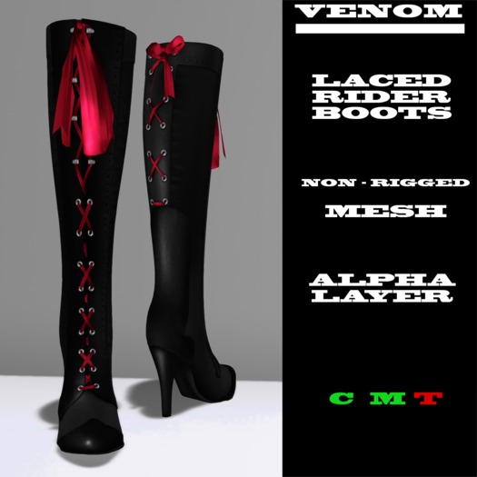 ..::VENOM::.. MESH LACED RIDER BOOTS