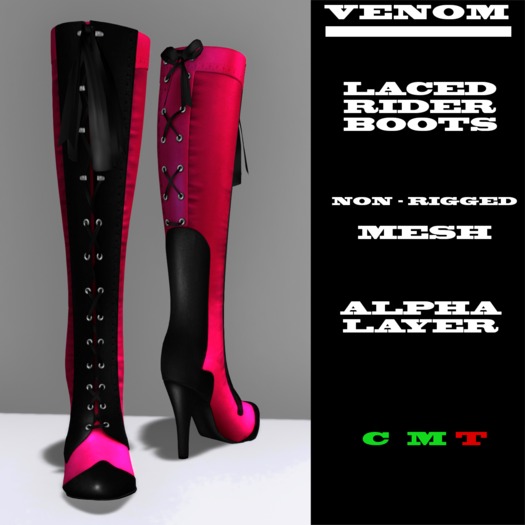 ..::VENOM::.. MESH LACED RIDER BOOTS