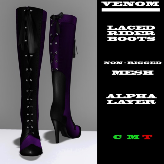 ..::VENOM::.. MESH LACED RIDER BOOTS