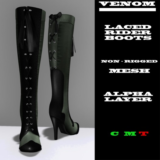..::VENOM::.. MESH LACED RIDER BOOTS