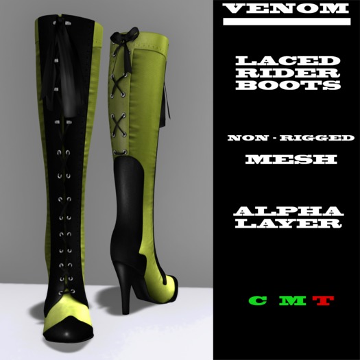 ..::VENOM::.. MESH LACED RIDER BOOTS