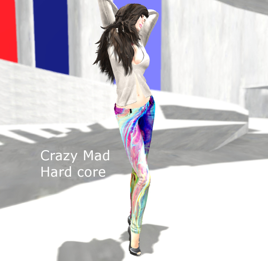 Crazy Mad Mesh Jeans-Ink Splash