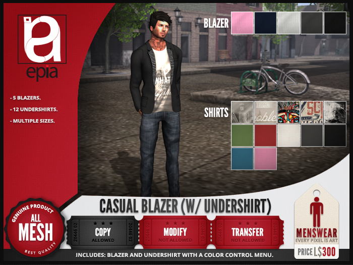 (epia) - Blazer (w/Undershirt)