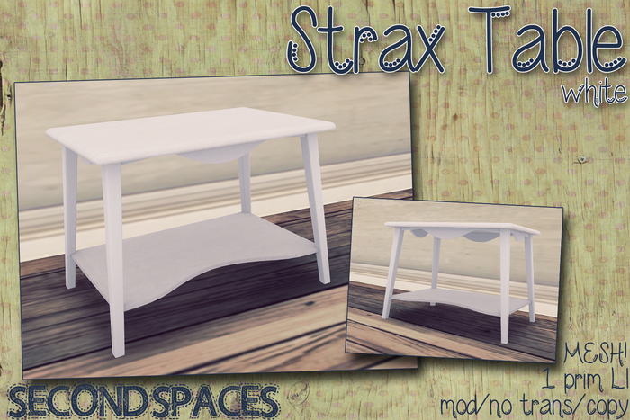*SS* strax table - white (bxd1)