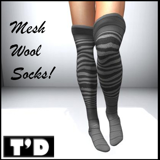TD - Wool SOCKS BLACK/GREY (Mesh)