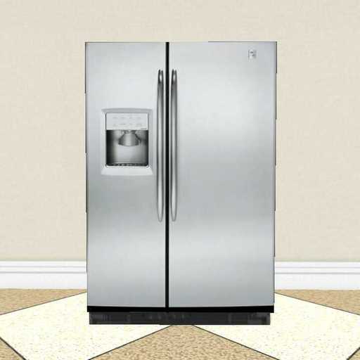 Stainless Steel Side By Side Refrigerator Style 6 With Food