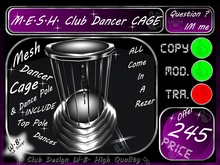 Cage 1 Mesh Club Dancer Cage  Include 6 Top Pole Dance