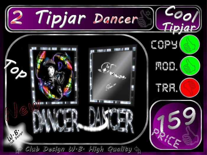Dancer Tip jar 2 >> Tip jar Dancer >>