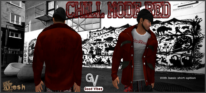 GV-Red Open Jacket w/shirt option