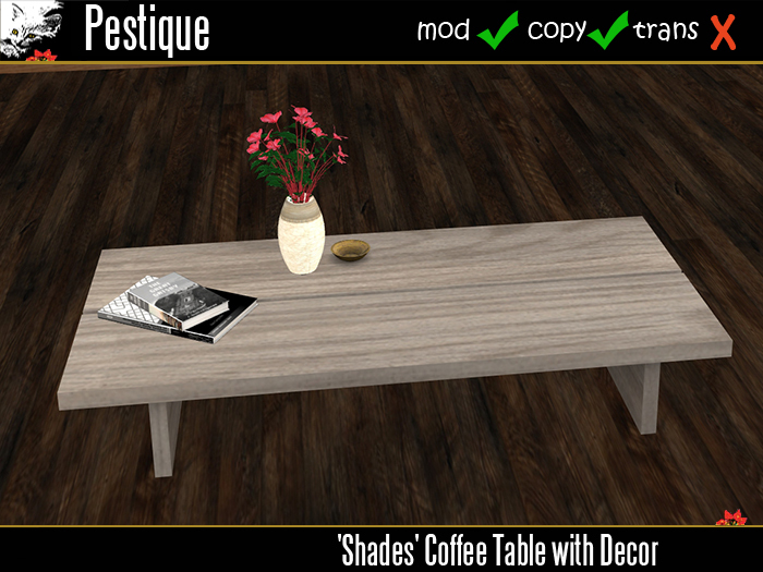 'Shades'  Coffee Table /w Decor  BOXED