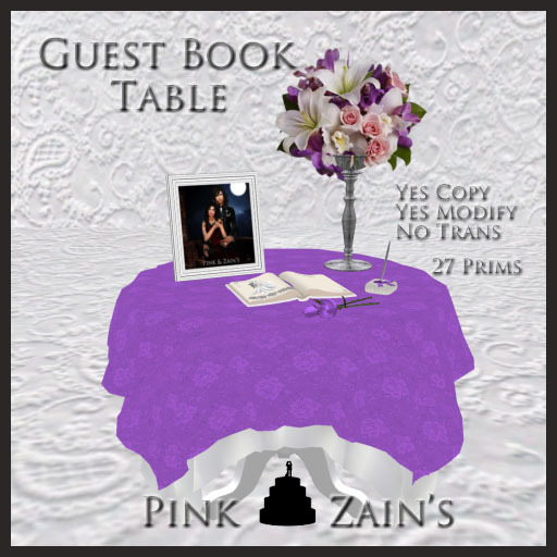 Guest Book Table - Lavender