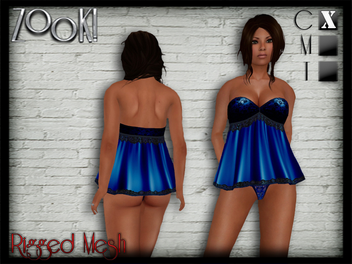 Babydoll Lingerie - (Rigged Mesh) - Bubblegum Pink