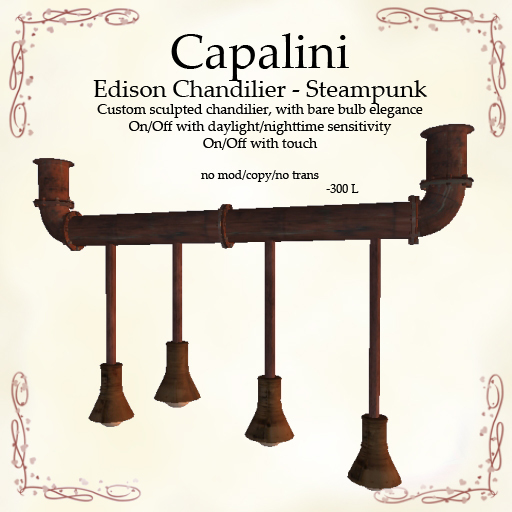 CFF - Edison Chandilier - Steampunk