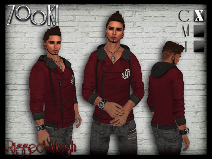 DEMO ZK! Urban Hooded Jacket (Rigged Mesh)