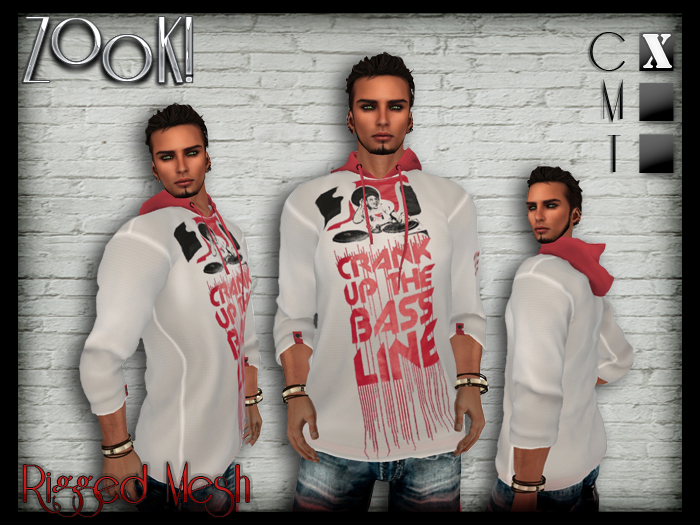 ZK! Urban Logo Hoodie (Rigged Mesh) Grey