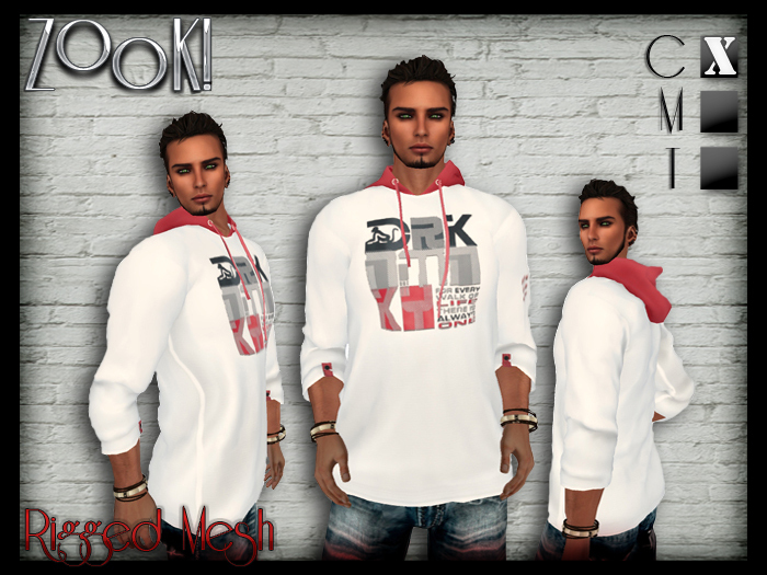 ZK! Urban Logo Hoodie (Rigged Mesh) White