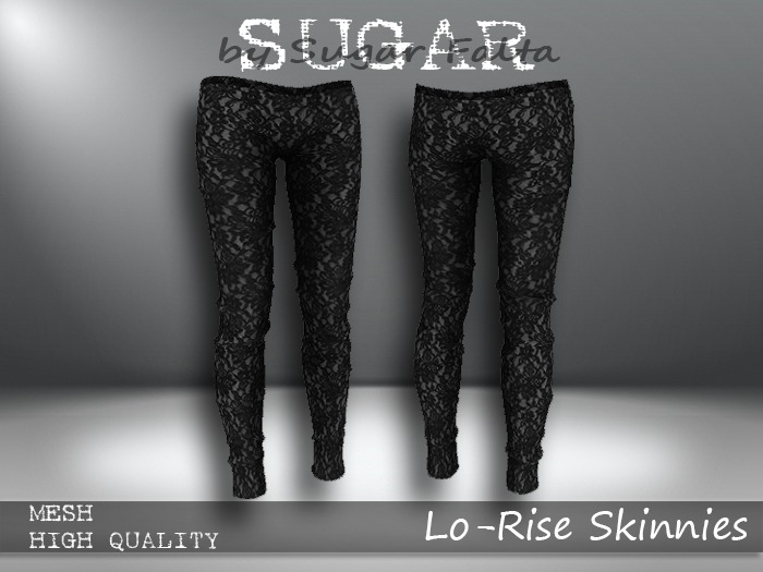 SUGAR Lo-Rise Skinnies LACE NOIR Boxed