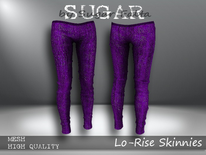 SUGAR Lo-Rise Skinnies SPARKLED PLUM Boxed