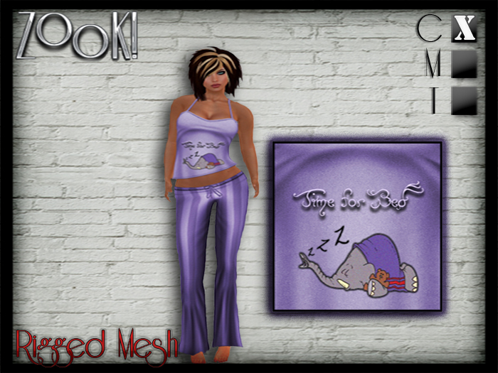 ZK! Pajama's (Rigged Mesh) Dusty Lilac