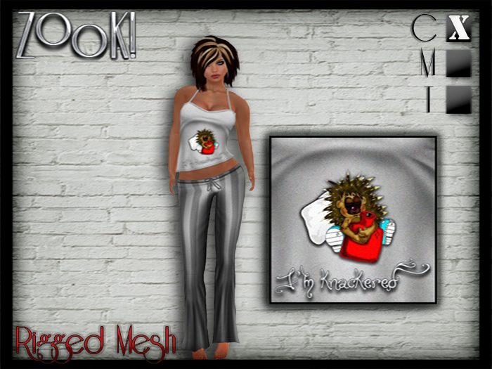 ZK! Pajama's (Rigged Mesh) Dusty Grey